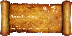 Mangol Telma névjegykártya